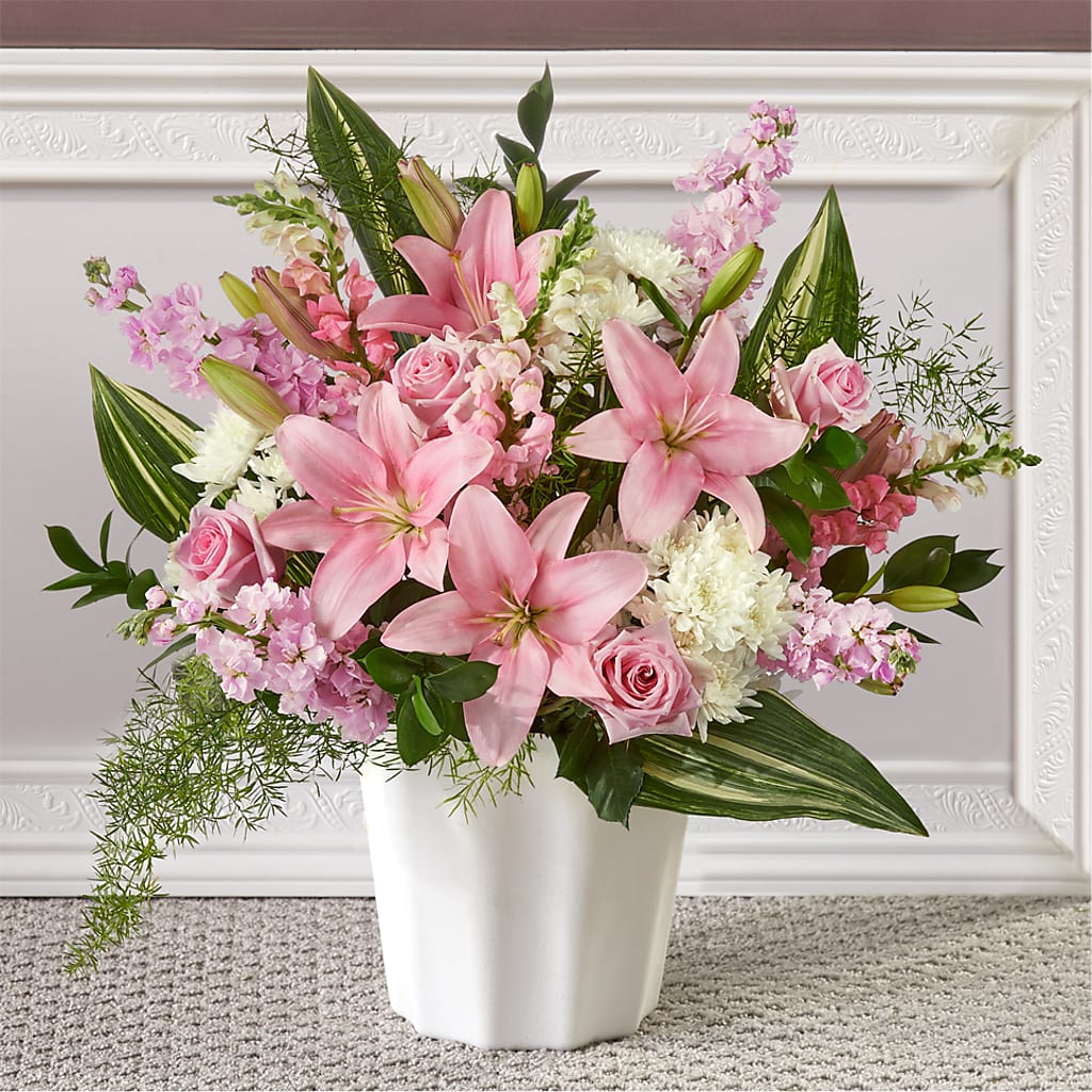 Simply Serene Floor Basket – MARTHA'S FLOWER & GIFT SHOP, Bushnell FL