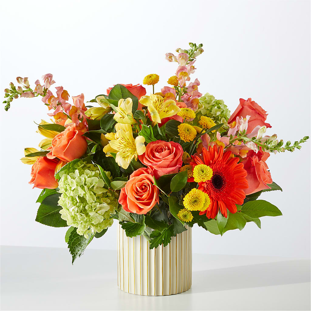 Autumn Sunshine Bouquet with Ivory Vase – MARTHA'S FLOWER & GIFT SHOP, Bushnell FL