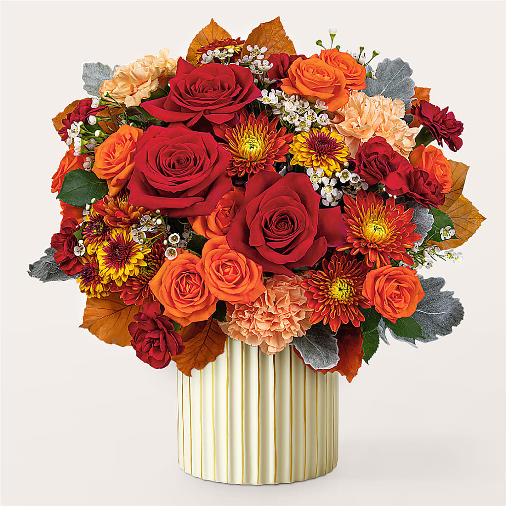 Merlot Bouquet with Ivory Vase – MARTHA'S FLOWER & GIFT SHOP, Bushnell FL