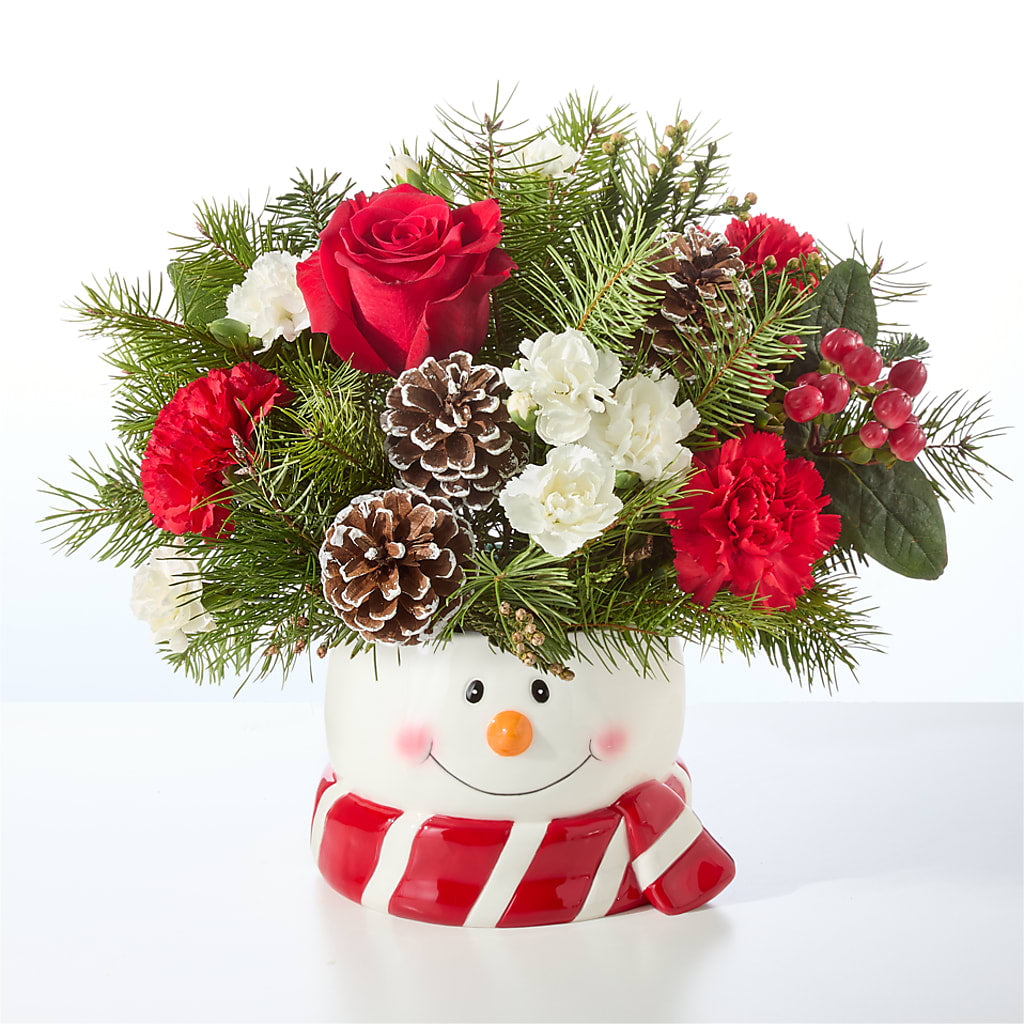 Jolly Snowman Bouquet – MARTHA'S FLOWER & GIFT SHOP, Bushnell FL