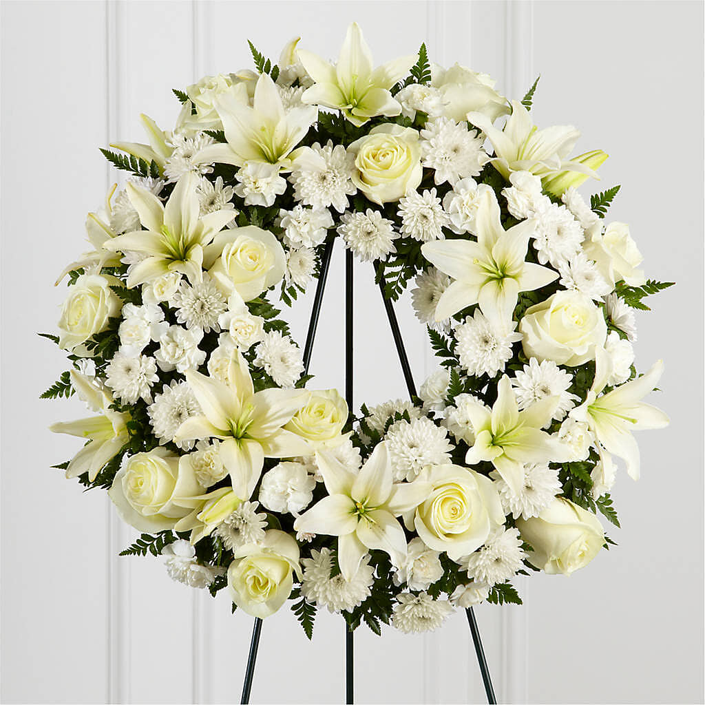 Treasured Tribute Wreath – MARTHA'S FLOWER & GIFT SHOP, Bushnell FL