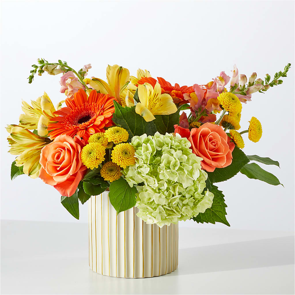 Autumn Sunshine Bouquet with Ivory Vase – MARTHA'S FLOWER & GIFT SHOP, Bushnell FL