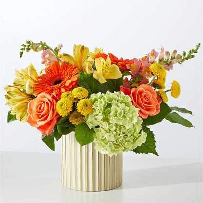 Autumn Sunshine Bouquet with Ivory Vase – MARTHA'S FLOWER & GIFT SHOP, Bushnell FL