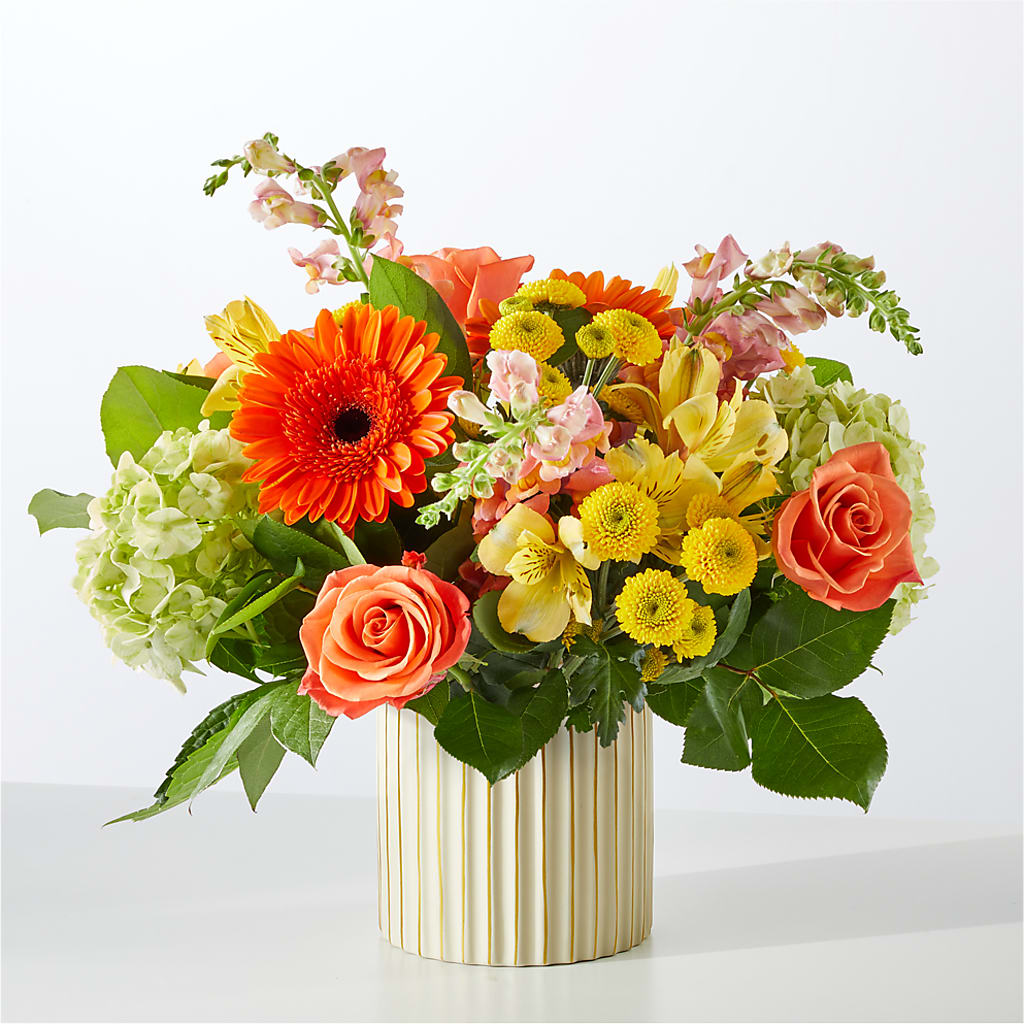 Autumn Sunshine Bouquet with Ivory Vase – MARTHA'S FLOWER & GIFT SHOP, Bushnell FL