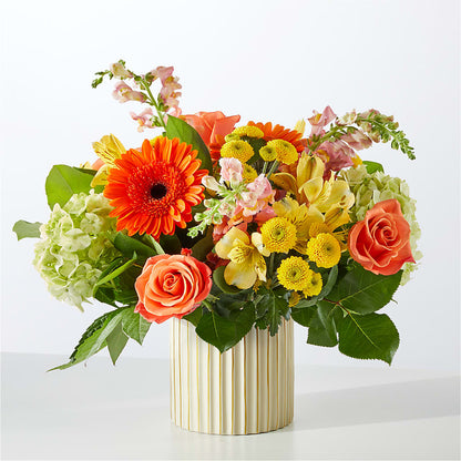 Autumn Sunshine Bouquet with Ivory Vase – MARTHA'S FLOWER & GIFT SHOP, Bushnell FL