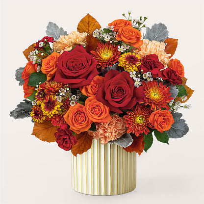 Merlot Bouquet with Ivory Vase – MARTHA'S FLOWER & GIFT SHOP, Bushnell FL