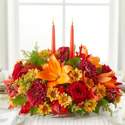 Autumn's Embrace Centerpiece – MARTHA'S FLOWER & GIFT SHOP, Bushnell FL